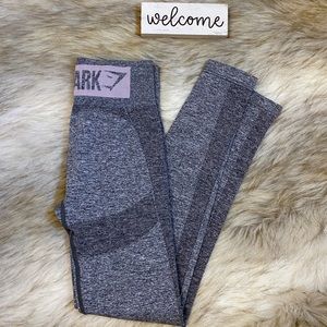 Gymshark flex high waisted leggings grey/pink